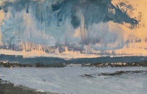 Approaching Storm, 23cm x 36cm (9in x 14in) oil on archival paper, £850 Framed