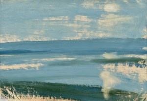 Spring Sky Reflected, 28cm x 40cm, oil on archival paper, £850 framed