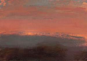 Mill Hill Last Light VII, oil on archival paper, 27x37cm, framed 58x69cm £1100