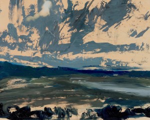 Mists lift II 25cm x 31cm, framed 55cm, oil on archival paper, £975