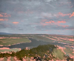 Moving Skies - Cloudscape and Hillside, 120cm x 100cm, oil on linen, £3900