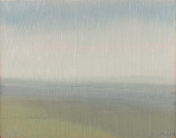 Spring Panorama, 20cm x 27cm, 44cm x 49cm framed, oil on panel, £975