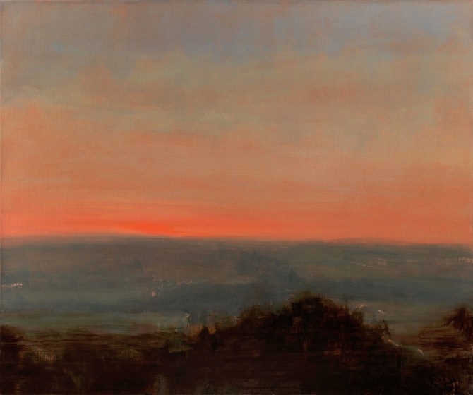 Sunset Over Panoramic Hillside