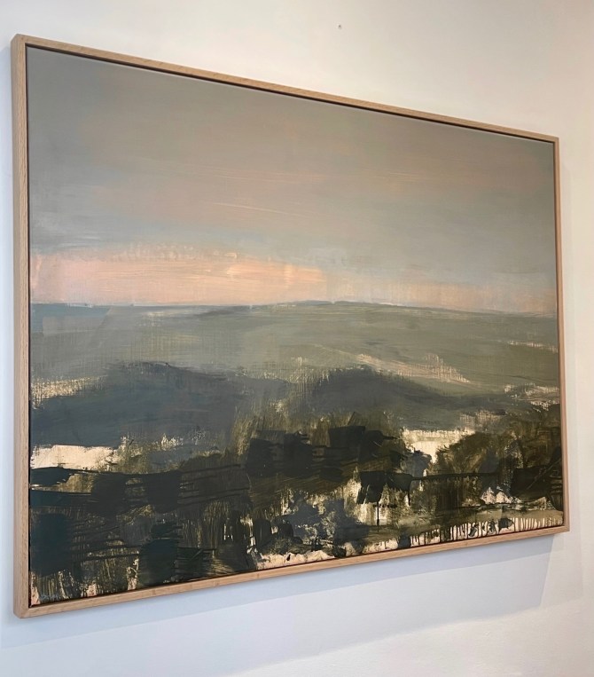 Sunset over luminous Horizon in frame, 101cm x 134cm, oil on canvas, £4500