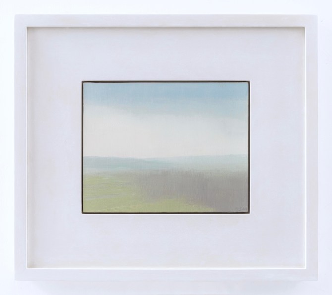 Spring Panorama II in frame, 20cm x 27cm, 44cm x 49cm framed, oil on panel, £975