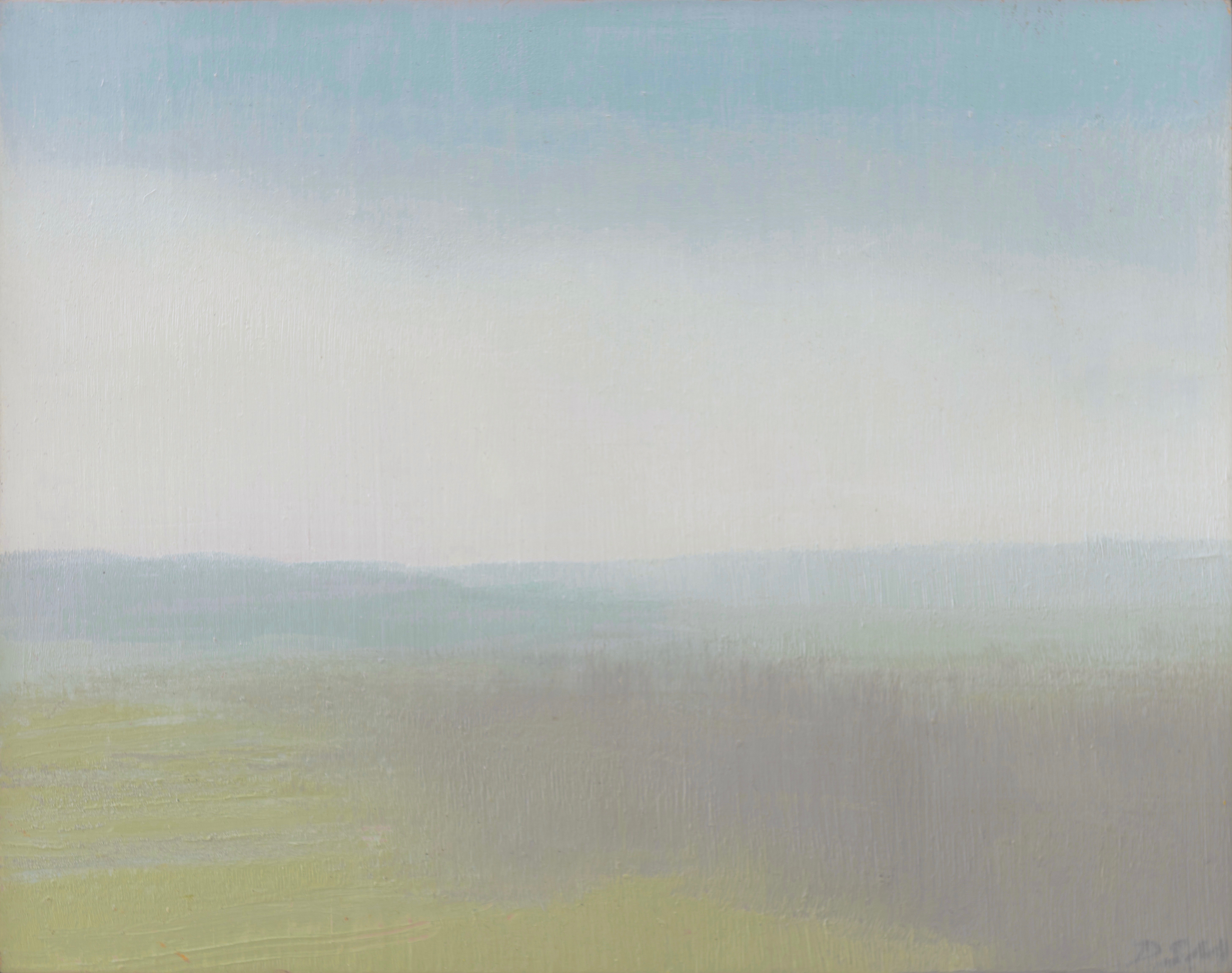 Spring Panorama II, 20cm x 27cm, 44cm x 49cm framed, oil on panel, £975